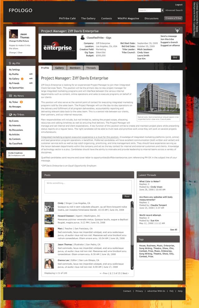 Classified Gig Silent Bid Tribe Profile