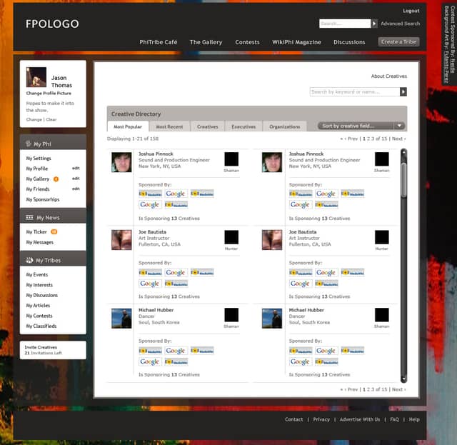 Creatives Directory Search Results