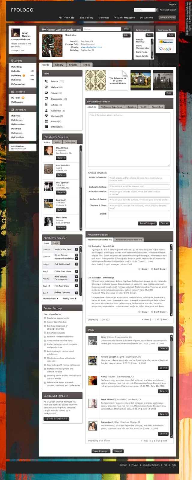 Profile Edit Interface