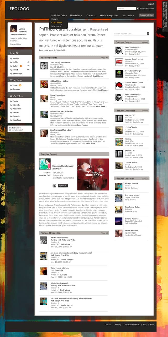 PhiTribe Cafe Interface